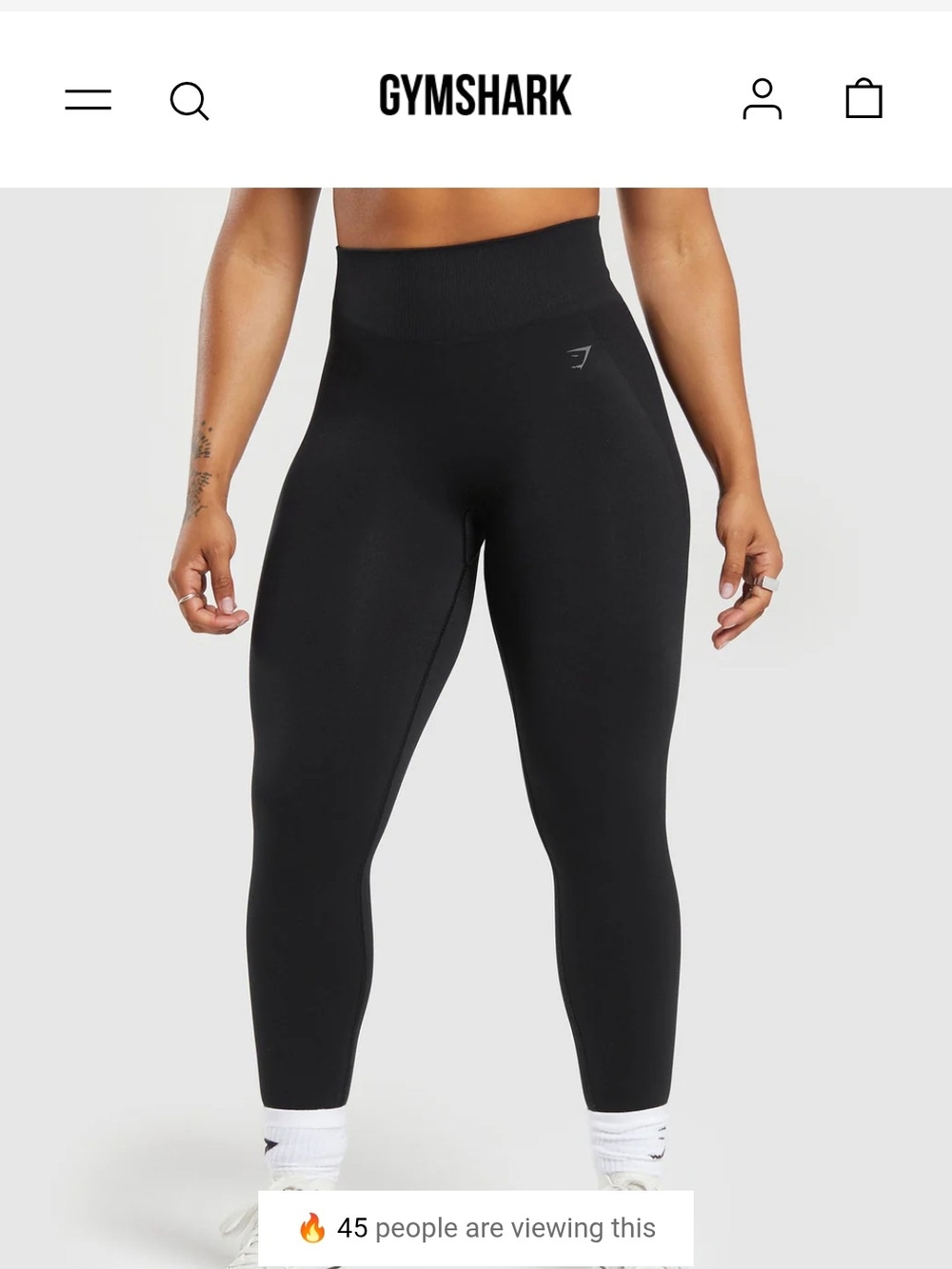 Gymshark Black High-Rise Seamless Leggings